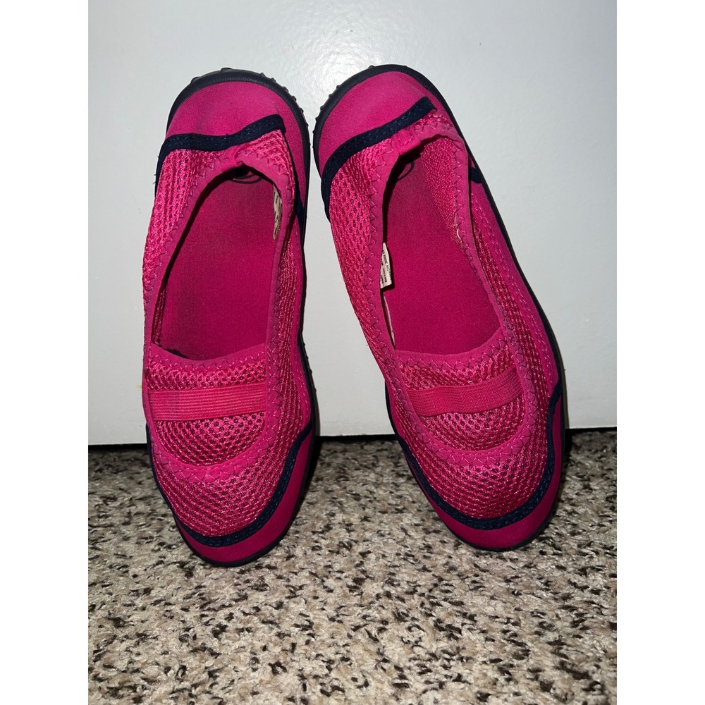 Athletic Works Womens Pink Mesh Water Shoes Slip On Size 7-8 WLAW29DP012